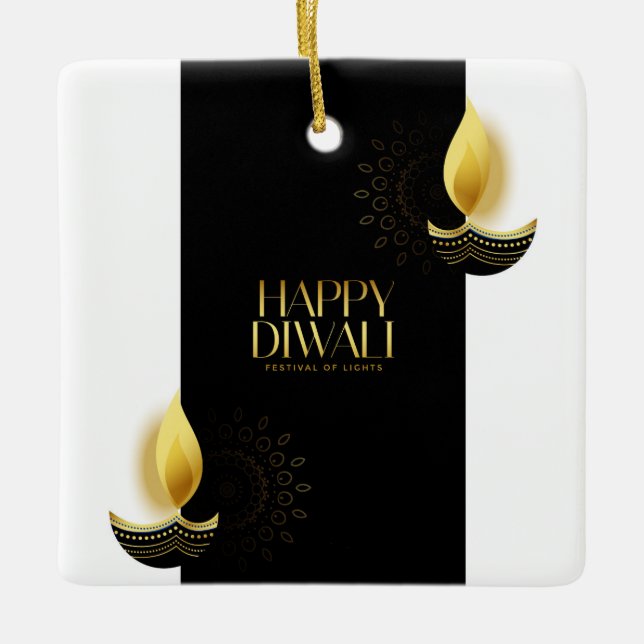 Happy Diwali Keramik Ornament (Vorderseite)