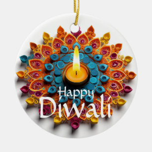 Happy Diwali Keramik Ornament