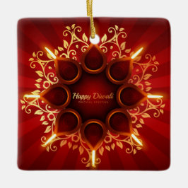Happy Diwali Keramik Ornament
