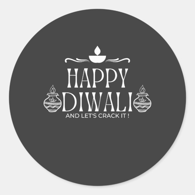 Happy Diwali | Lassen Sie uns es 2024 abbilden Runder Aufkleber (Vorderseite)