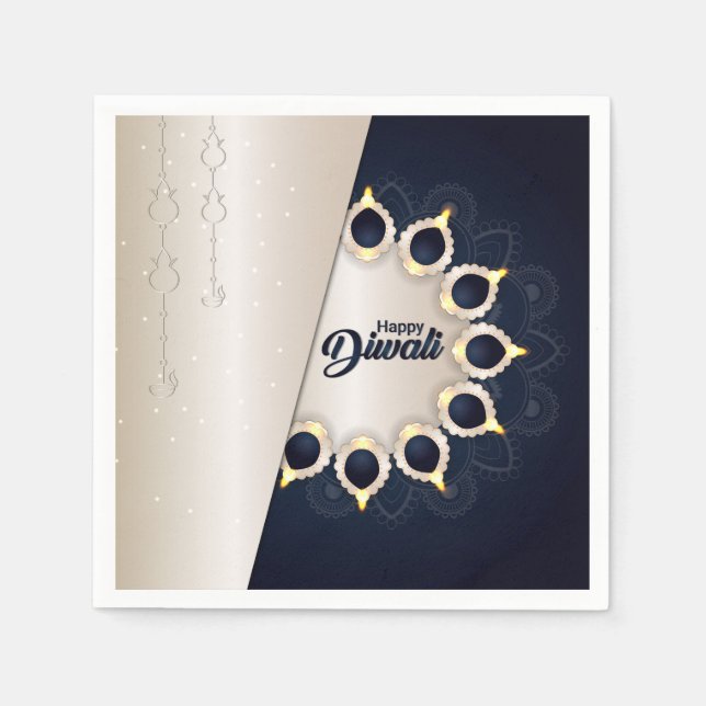 Happy Diwali Napkins Serviette (Vorderseite)