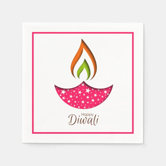Happy Diwali Napkins Serviette (Vorderseite)