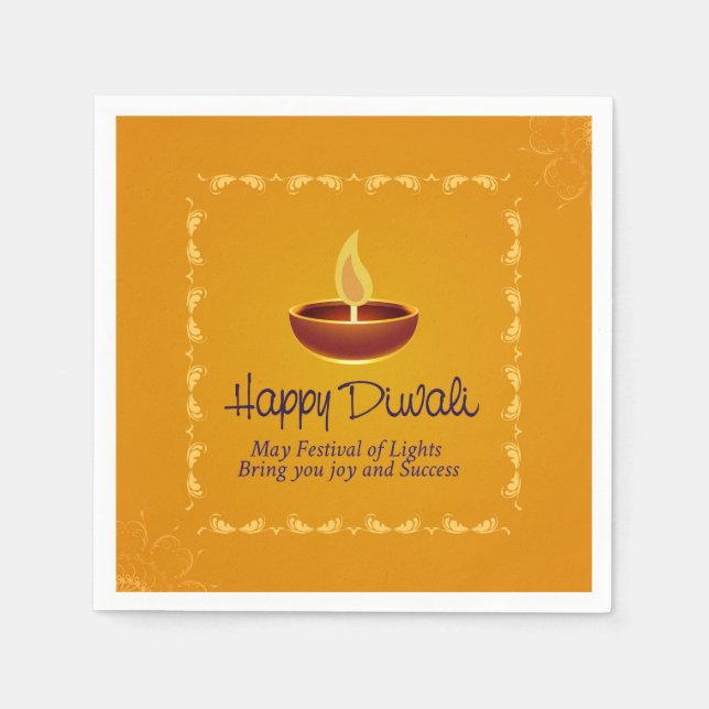 Happy Diwali Napkins Serviette (Vorderseite)