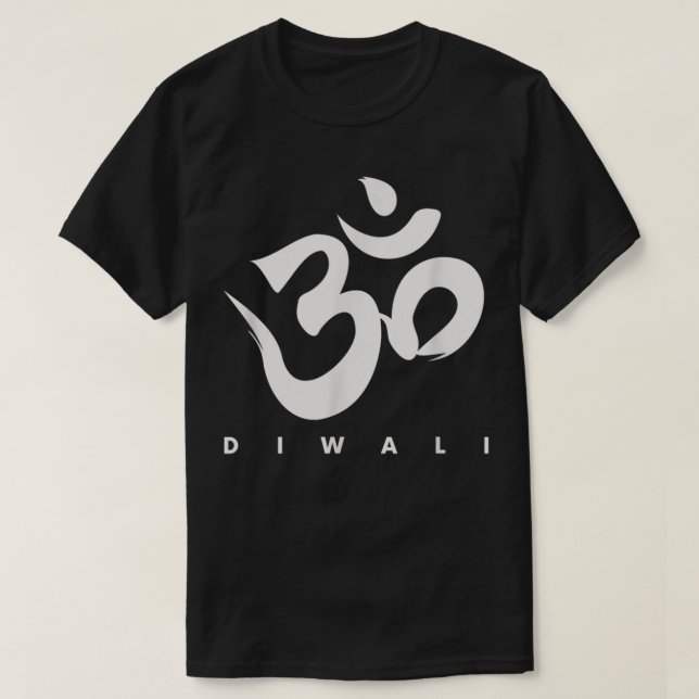 Happy Diwali OM Hindu Festival der Lichter Geschen T-Shirt (Design vorne)