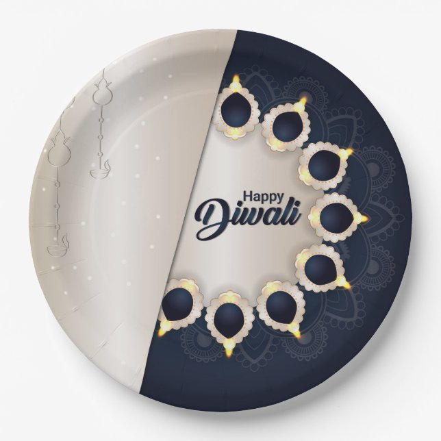 Happy Diwali Paper Plate Pappteller (Vorderseite)