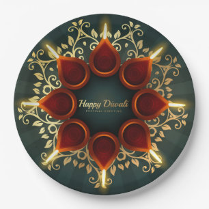 Happy Diwali Paper Plate Pappteller