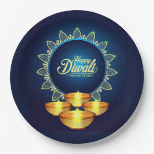 Happy Diwali Paper Plate Pappteller