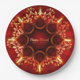Happy Diwali Paper Plate Pappteller