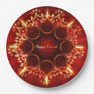Happy Diwali Paper Plate Pappteller