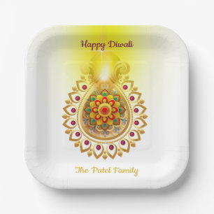 Happy Diwali Paper Plate Pappteller