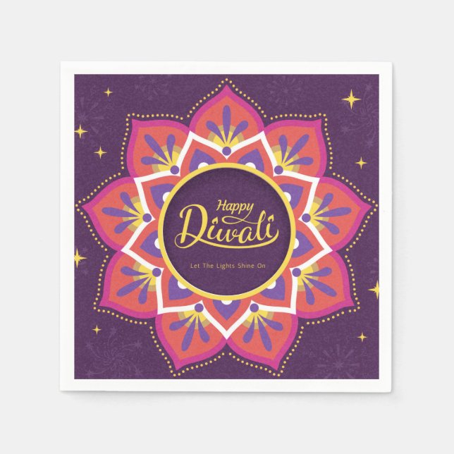 Happy Diwali Paper Plate Serviette (Vorderseite)