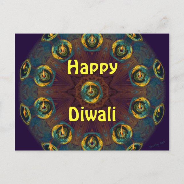 Happy Diwali postcard. Postkarte (Vorderseite)