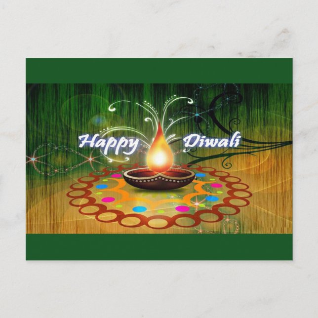 Happy Diwali Postkarte (Vorderseite)