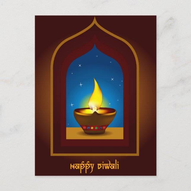 Happy Diwali Postkarte (Vorderseite)