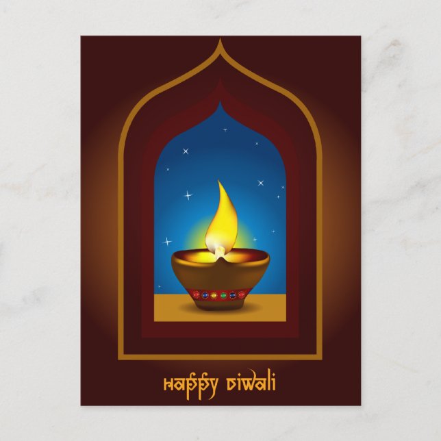 Happy Diwali Postkarte (Vorderseite)