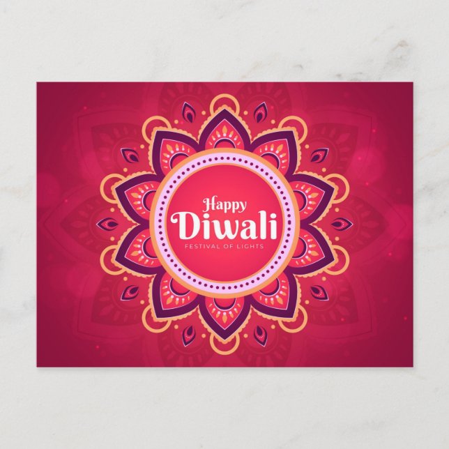 Happy Diwali Postkarte (Vorderseite)