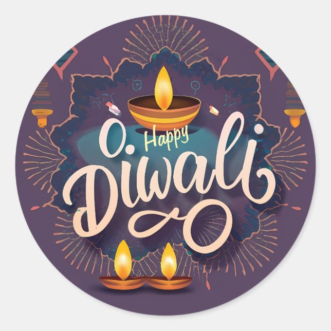 Happy Diwali Sticker (Vorderseite)