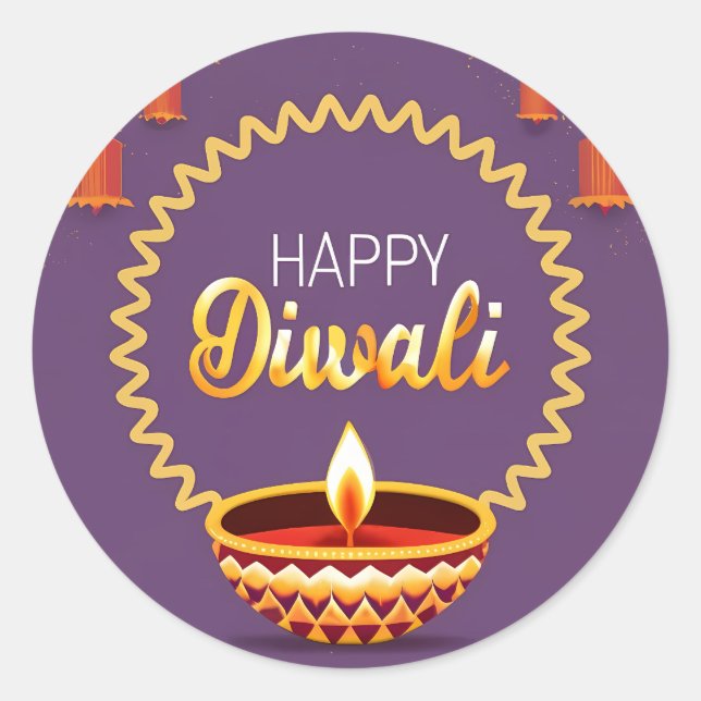 Happy Diwali Sticker (Vorderseite)