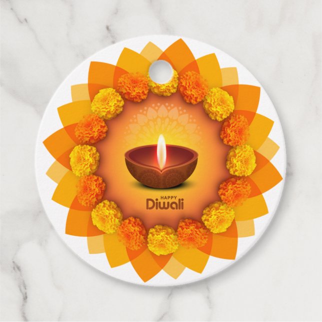 Happy Diwali Tag Geschenkanhänger (Vorderseite)