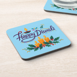 Happy Diwali Untersetzer Set 6 Stk