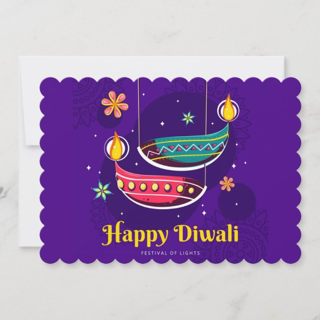 Happy Diwali Urlaubskarte Feiertagskarte (Vorderseite)