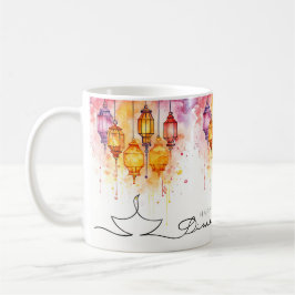 Happy Diwali Wasserfarblampen Kaffeetasse