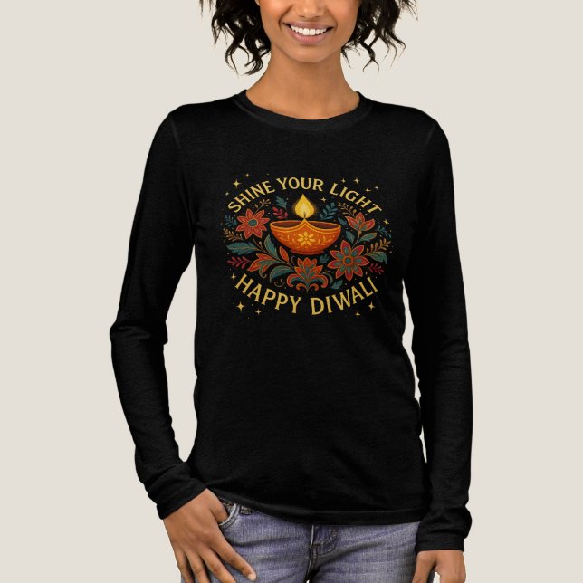 Happy Diwali Women's Long Sleeve Shirt (Vorderseite)