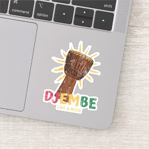 Happy Djembe wie ein Chef afrikanischer Trost Aufkleber