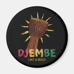 Happy Djembe wie ein Chef afrikanischer Trost Magnet