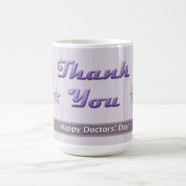 Happy Doctors' Day Lila Strips Tasse