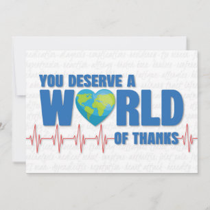 Happy Doctors Day Sie verdienen eine Welt des Dank Karte