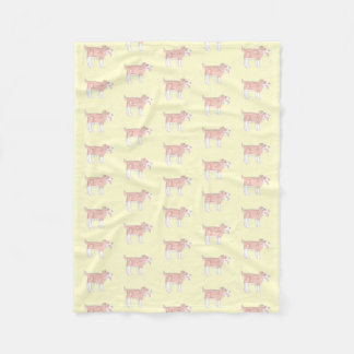 Happy Dog Baby Blanket (Small yellow) Fleecedecke