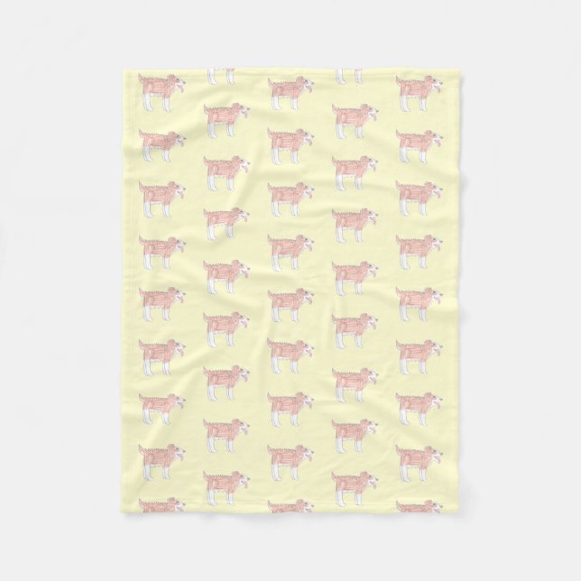 Happy Dog Baby Blanket (Small yellow) Fleecedecke (Vorderseite)