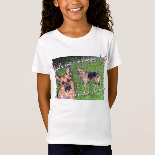 Happy Dog Bilingual T-Shirt (Vorderseite)