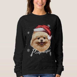 Happy Dog Brown Spitz Weihnachtsfeier Weihnachtsma Sweatshirt