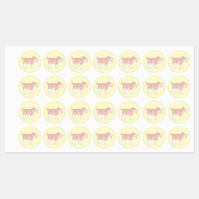 Happy Dog Clothing Labels Etiketten (Blatt)