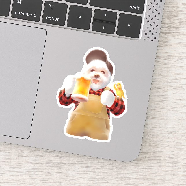 Happy Dog Drink Bier Aufkleber (Detail)