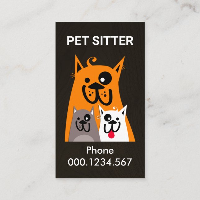 Happy Dog Family Pet Sitter Visitenkarte (Vorderseite)