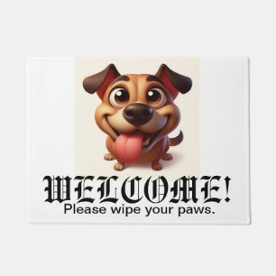 Happy Dog Funny Welcome Mat Fußmatte