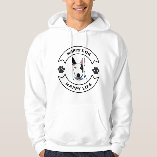 Happy dog, happy life hoodie (Vorderseite)
