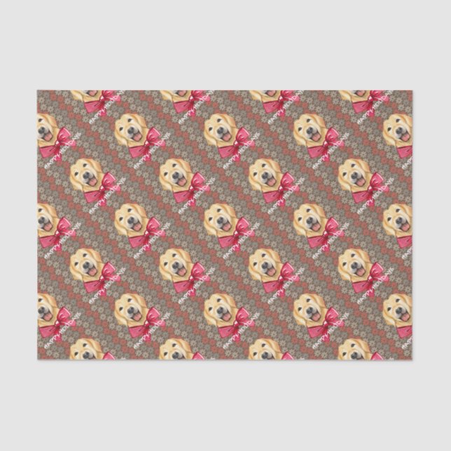 Happy Dog Holidays Seidenpapier (Vorderseite)