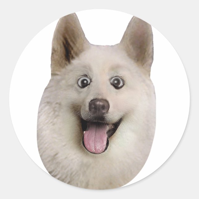 Happy_Dog_Mult_Products Runder Aufkleber (Vorderseite)