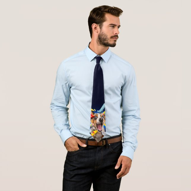 Happy Dog Party Blowers Krawatte (Beispiel)