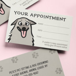 Happy Dog Pet Care Termin Erinnerung Visitenkarte