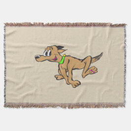 Happy Dog Throw Blanket laufen Decke