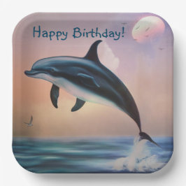 Happy Dolphin Birthday Pappteller