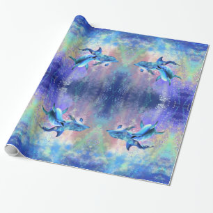 Happy Dolphin Wrapping Paper Geschenkpapier