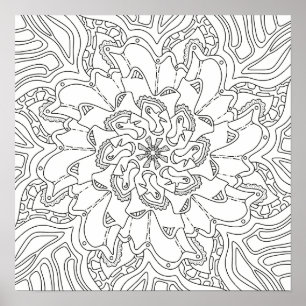 Happy Doodles: Farbseiten für Erwachsene Poster