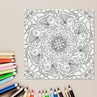 Happy Doodles: Herbstfarbenseite Poster