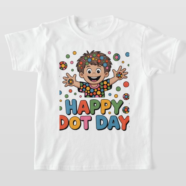 Happy Dot Day Colorful Preschool Kinder T - Shirt (Ablage )